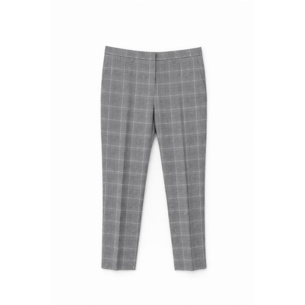 Zara Plaid Ankle Pants XL High Rise Slim Workwear Chic Modern Office‎ Goth Lux